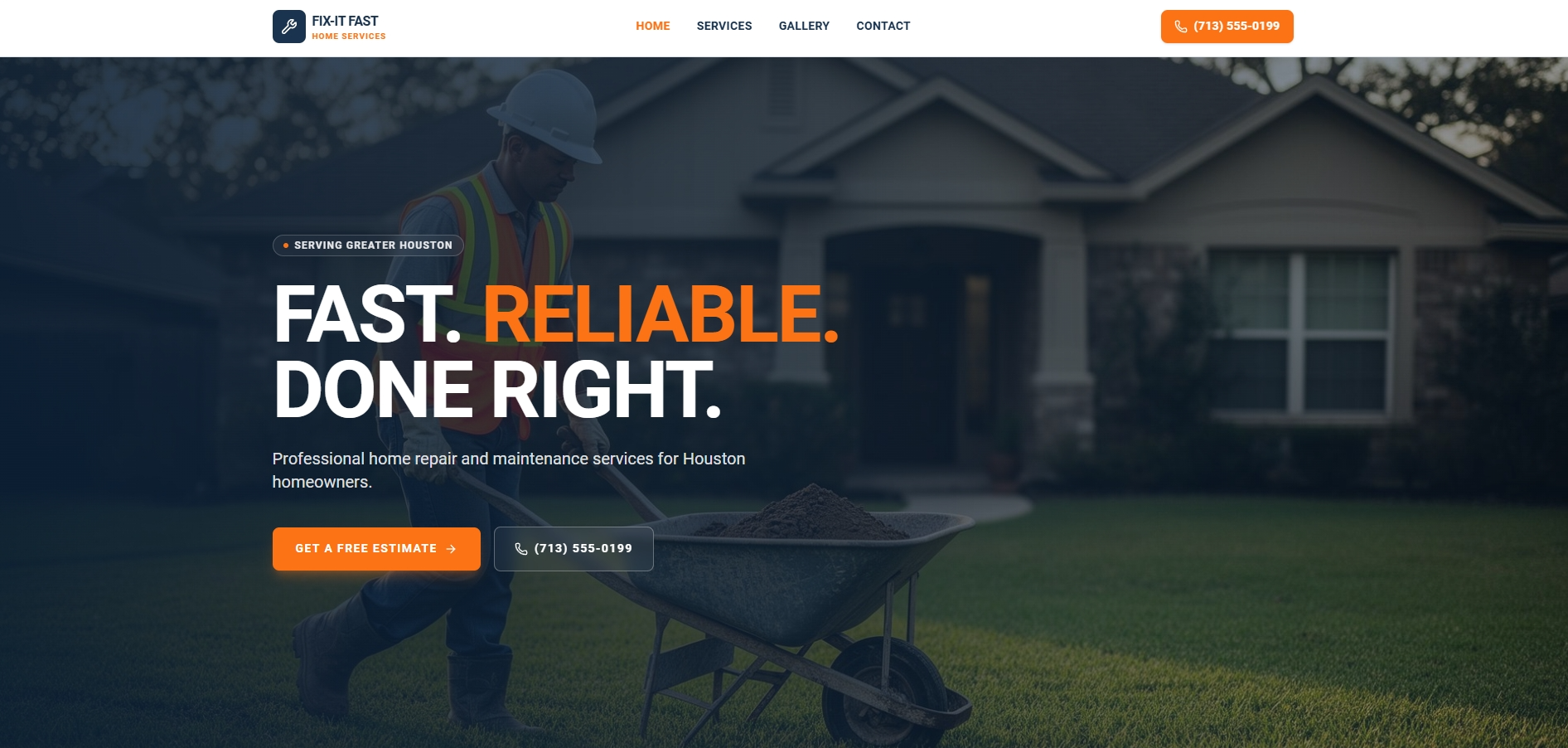 Fix-It Fast Home Services website screenshot